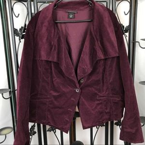26 Lane Bryant blazer chic burgundy jacket